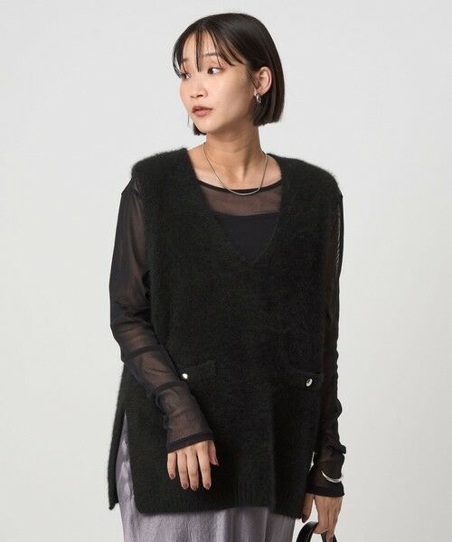 green label relaxing / グリーンレーベル リラクシング ベスト | ヘアリー ニット ベスト | 詳細2