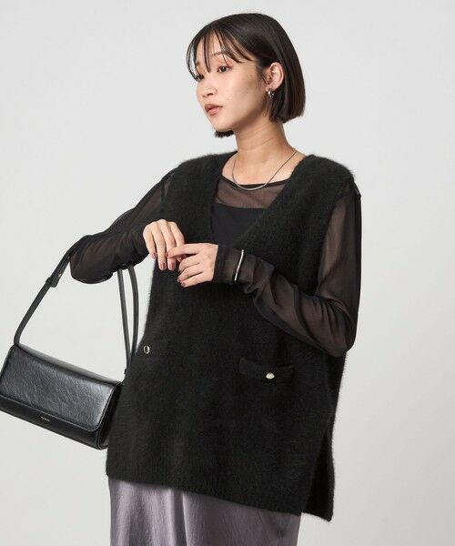 green label relaxing / グリーンレーベル リラクシング ベスト | ヘアリー ニット ベスト | 詳細3