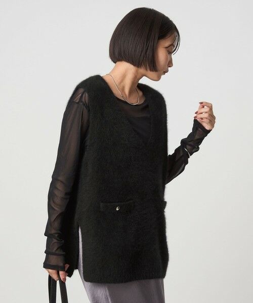 green label relaxing / グリーンレーベル リラクシング ベスト | ヘアリー ニット ベスト | 詳細4