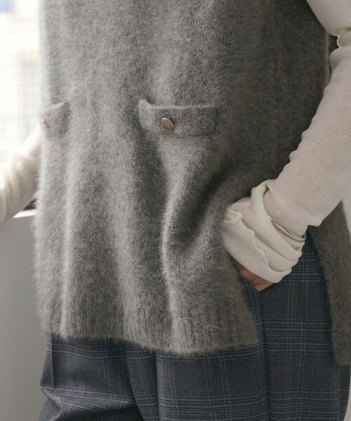 green label relaxing / グリーンレーベル リラクシング ベスト | ヘアリー ニット ベスト | 詳細12