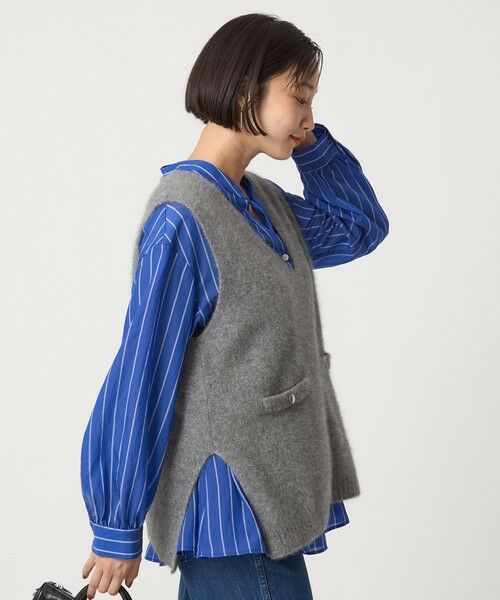 green label relaxing / グリーンレーベル リラクシング ベスト | ヘアリー ニット ベスト | 詳細14