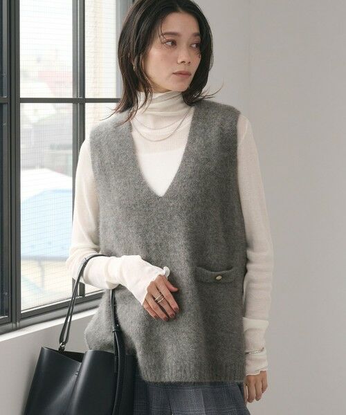 green label relaxing / グリーンレーベル リラクシング ベスト | ヘアリー ニット ベスト | 詳細8