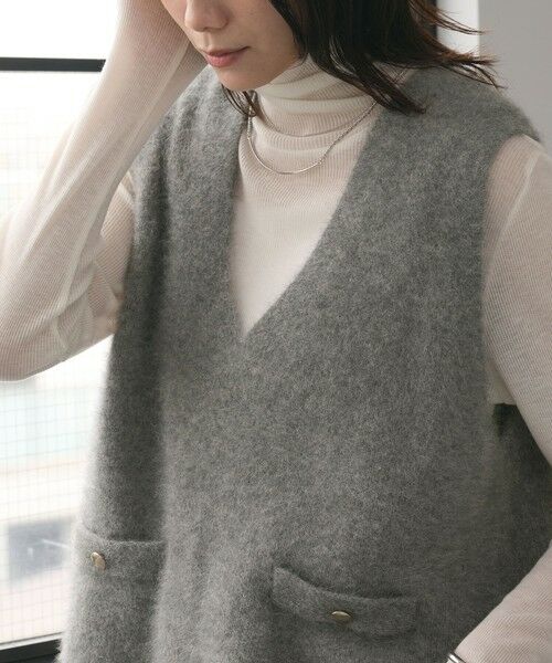 green label relaxing / グリーンレーベル リラクシング ベスト | ヘアリー ニット ベスト | 詳細11