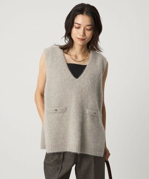 green label relaxing / グリーンレーベル リラクシング ベスト | ヘアリー ニット ベスト | 詳細22
