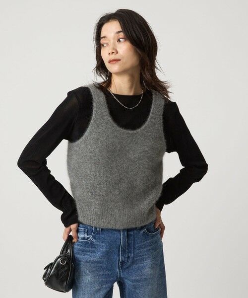 green label relaxing / グリーンレーベル リラクシング ベスト | ヘアリー ニット キャミソール | 詳細6