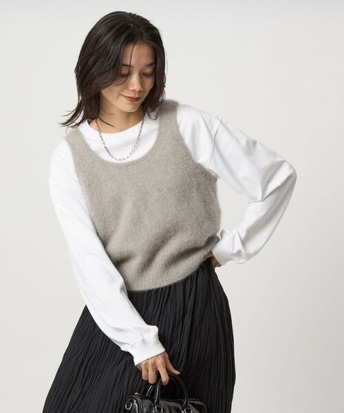 green label relaxing / グリーンレーベル リラクシング ベスト | ヘアリー ニット キャミソール | 詳細18