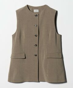 green label relaxing / グリーンレーベル リラクシング ベスト | パウダリー ノーカラー ジレ