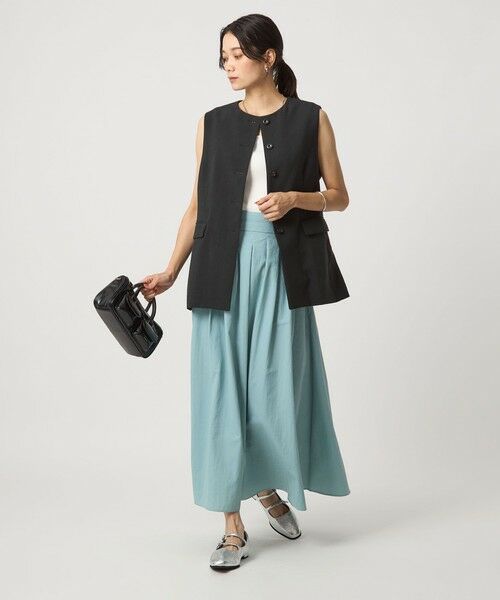 green label relaxing / グリーンレーベル リラクシング ベスト | パウダリー ノーカラー ジレ | 詳細7