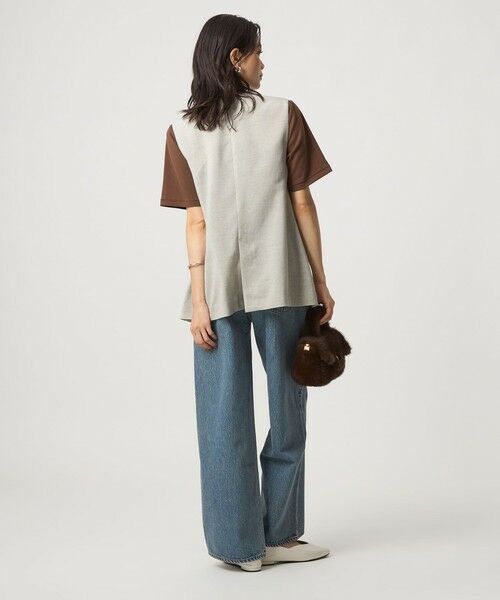 green label relaxing / グリーンレーベル リラクシング ベスト | パウダリー ノーカラー ジレ | 詳細12