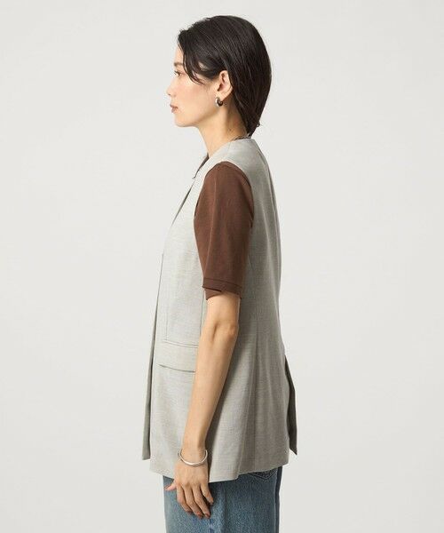 green label relaxing / グリーンレーベル リラクシング ベスト | パウダリー ノーカラー ジレ | 詳細14