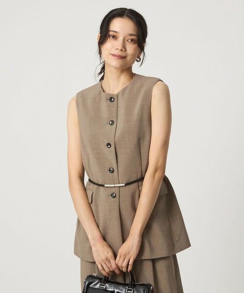 green label relaxing / グリーンレーベル リラクシング ベスト | パウダリー ノーカラー ジレ | 詳細27