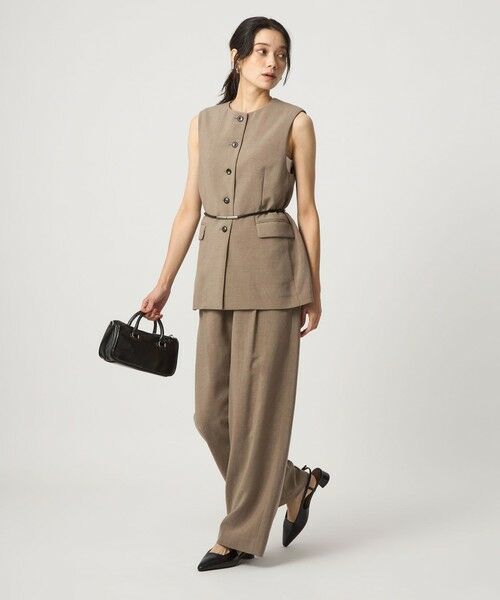 green label relaxing / グリーンレーベル リラクシング ベスト | パウダリー ノーカラー ジレ | 詳細29