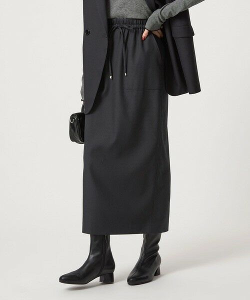 green label relaxing / グリーンレーベル リラクシング ロング・マキシ丈スカート | ［size SHORTあり］ツイードライク スカート マシンウォッシャブル 帯電防止 | 詳細1