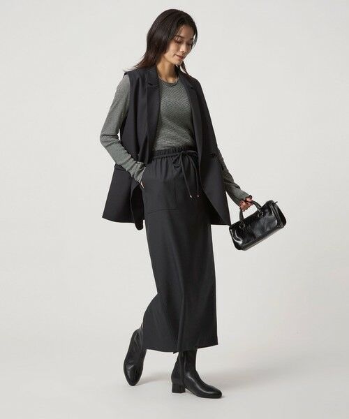 green label relaxing / グリーンレーベル リラクシング ロング・マキシ丈スカート | ［size SHORTあり］ツイードライク スカート マシンウォッシャブル 帯電防止 | 詳細3