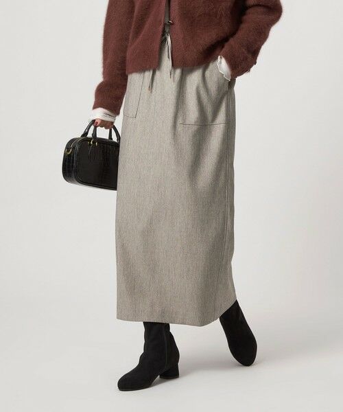 green label relaxing / グリーンレーベル リラクシング ロング・マキシ丈スカート | ［size SHORTあり］ツイードライク スカート マシンウォッシャブル 帯電防止 | 詳細9