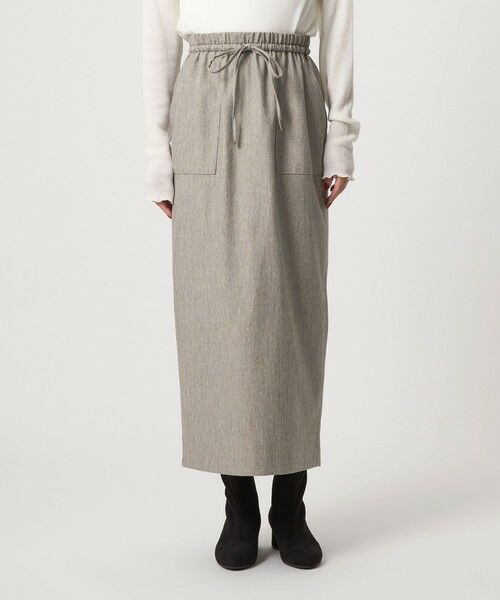 green label relaxing / グリーンレーベル リラクシング ロング・マキシ丈スカート | ［size SHORTあり］ツイードライク スカート マシンウォッシャブル 帯電防止 | 詳細13
