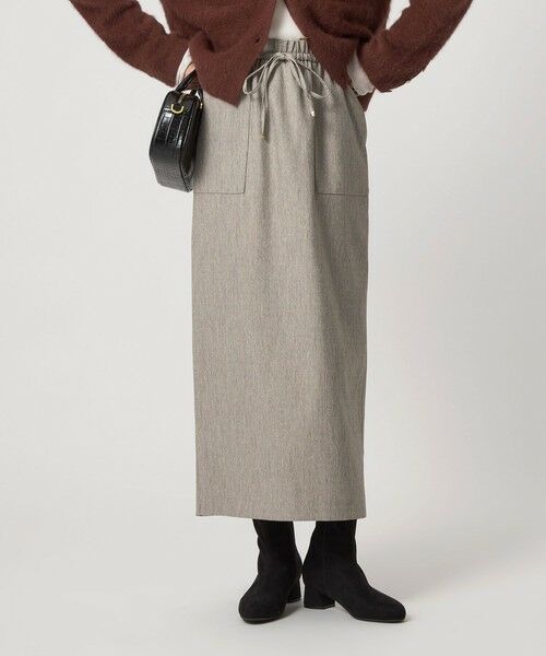 green label relaxing / グリーンレーベル リラクシング ロング・マキシ丈スカート | ［size SHORTあり］ツイードライク スカート マシンウォッシャブル 帯電防止 | 詳細10