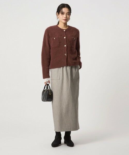 green label relaxing / グリーンレーベル リラクシング ロング・マキシ丈スカート | ［size SHORTあり］ツイードライク スカート マシンウォッシャブル 帯電防止 | 詳細11