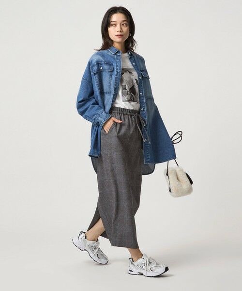 green label relaxing / グリーンレーベル リラクシング ロング・マキシ丈スカート | ［size SHORTあり］ツイードライク スカート マシンウォッシャブル 帯電防止 | 詳細20