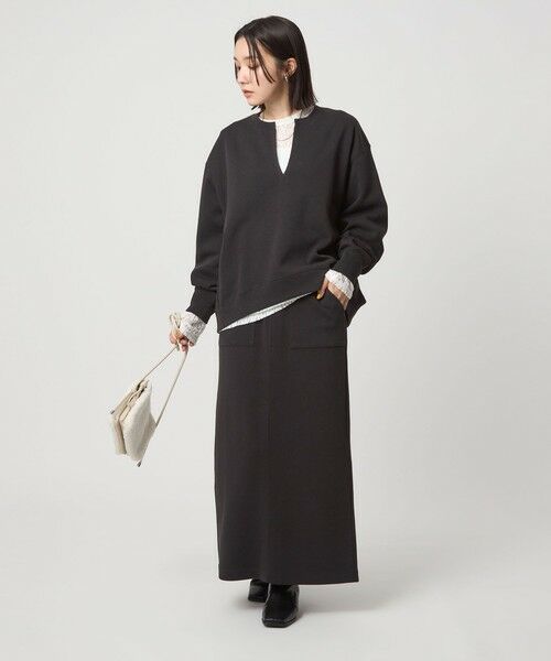 green label relaxing / グリーンレーベル リラクシング ロング・マキシ丈スカート | 【WEB限定】＜at ease＞ダブルフェイス タイト スカート | 詳細3