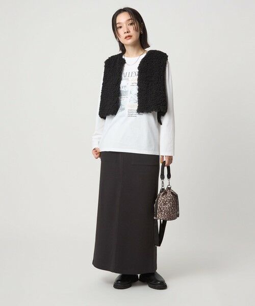 green label relaxing / グリーンレーベル リラクシング ロング・マキシ丈スカート | 【WEB限定】＜at ease＞ダブルフェイス タイト スカート | 詳細5