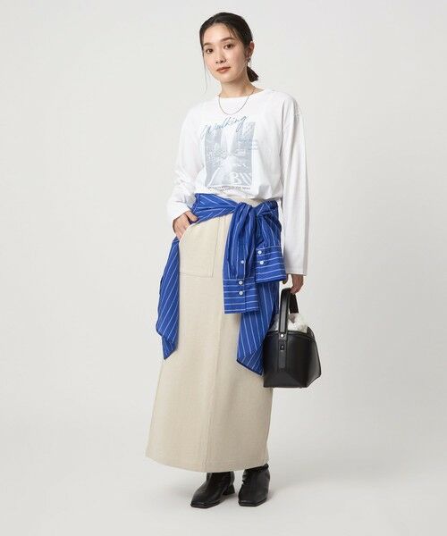 green label relaxing / グリーンレーベル リラクシング ロング・マキシ丈スカート | 【WEB限定】＜at ease＞ダブルフェイス タイト スカート | 詳細24