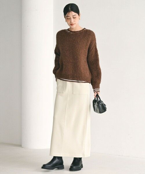 green label relaxing / グリーンレーベル リラクシング ロング・マキシ丈スカート | 【WEB限定】＜at ease＞ダブルフェイス タイト スカート | 詳細17