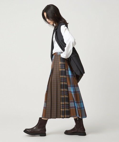 green label relaxing / グリーンレーベル リラクシング ロング・マキシ丈スカート | 【別注】＜O'NEIL of DUBLIN＞Patch80 プリーツスカート | 詳細18