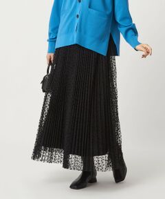 green label relaxing / グリーンレーベル リラクシング ロング・マキシ丈スカート | ［size SHORT/TALLあり］2WAY チュール プリント プリーツ スカート