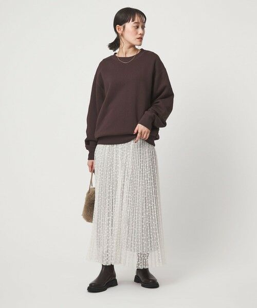 green label relaxing / グリーンレーベル リラクシング ロング・マキシ丈スカート | ［size SHORT/TALLあり］2WAY チュール プリント プリーツ スカート | 詳細3