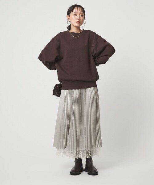 green label relaxing / グリーンレーベル リラクシング ロング・マキシ丈スカート | ［size SHORT/TALLあり］2WAY チュール プリント プリーツ スカート | 詳細6