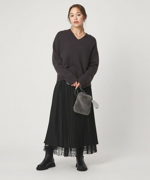 green label relaxing / グリーンレーベル リラクシング ロング・マキシ丈スカート | ［size SHORT/TALLあり］2WAY チュール プリント プリーツ スカート | 詳細20