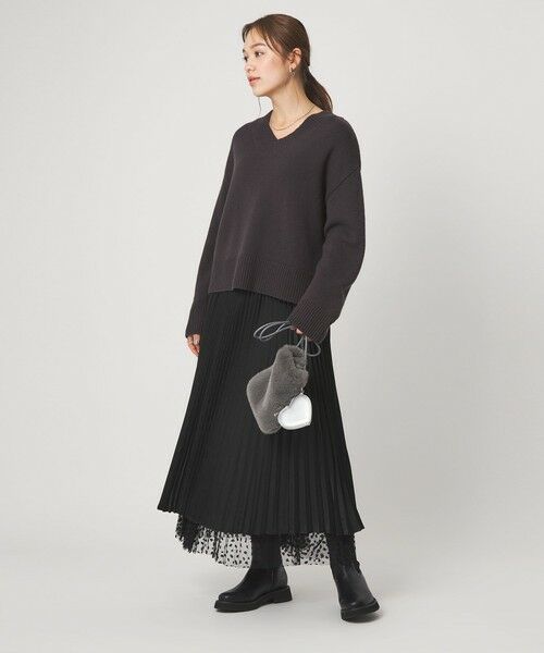 green label relaxing / グリーンレーベル リラクシング ロング・マキシ丈スカート | ［size SHORT/TALLあり］2WAY チュール プリント プリーツ スカート | 詳細21