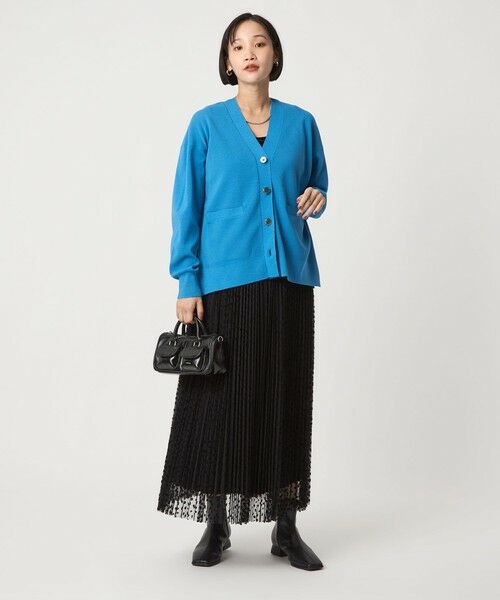 green label relaxing / グリーンレーベル リラクシング ロング・マキシ丈スカート | ［size SHORT/TALLあり］2WAY チュール プリント プリーツ スカート | 詳細9