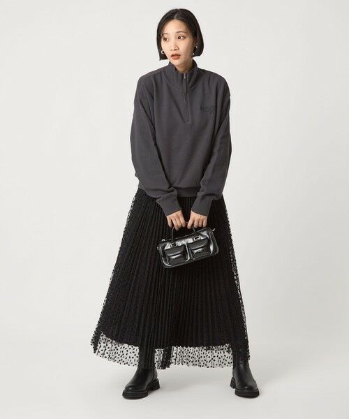 green label relaxing / グリーンレーベル リラクシング ロング・マキシ丈スカート | ［size SHORT/TALLあり］2WAY チュール プリント プリーツ スカート | 詳細10