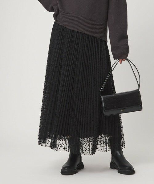 green label relaxing / グリーンレーベル リラクシング ロング・マキシ丈スカート | ［size SHORT/TALLあり］2WAY チュール プリント プリーツ スカート | 詳細11