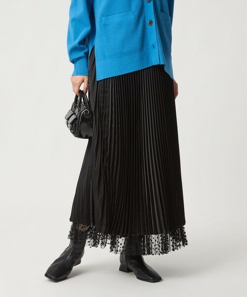 green label relaxing / グリーンレーベル リラクシング ロング・マキシ丈スカート | ［size SHORT/TALLあり］2WAY チュール プリント プリーツ スカート | 詳細16