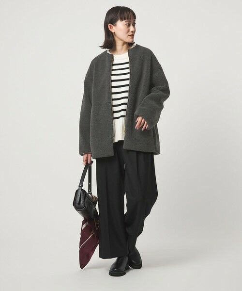 green label relaxing / グリーンレーベル リラクシング ブルゾン | ［size SHORTあり］ボア ノーカラー ブルゾン | 詳細4