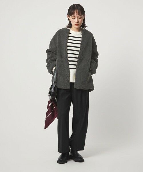 green label relaxing / グリーンレーベル リラクシング ブルゾン | ［size SHORTあり］ボア ノーカラー ブルゾン | 詳細5