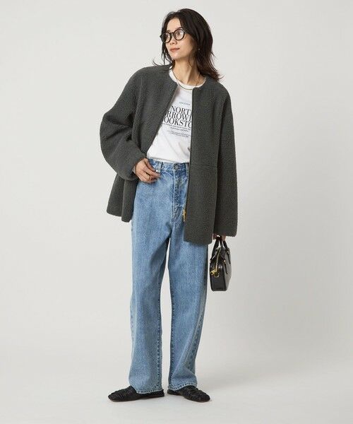 green label relaxing / グリーンレーベル リラクシング ブルゾン | ［size SHORTあり］ボア ノーカラー ブルゾン | 詳細12