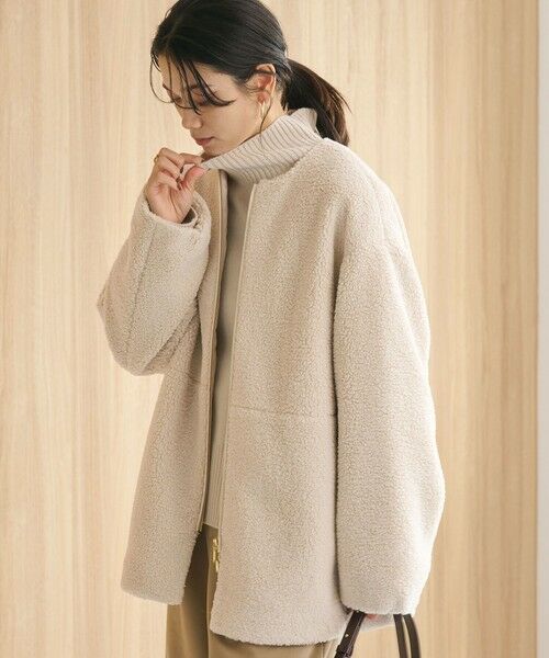 green label relaxing / グリーンレーベル リラクシング ブルゾン | ［size SHORTあり］ボア ノーカラー ブルゾン | 詳細14