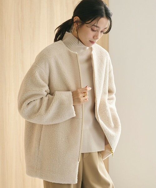 green label relaxing / グリーンレーベル リラクシング ブルゾン | ［size SHORTあり］ボア ノーカラー ブルゾン | 詳細16