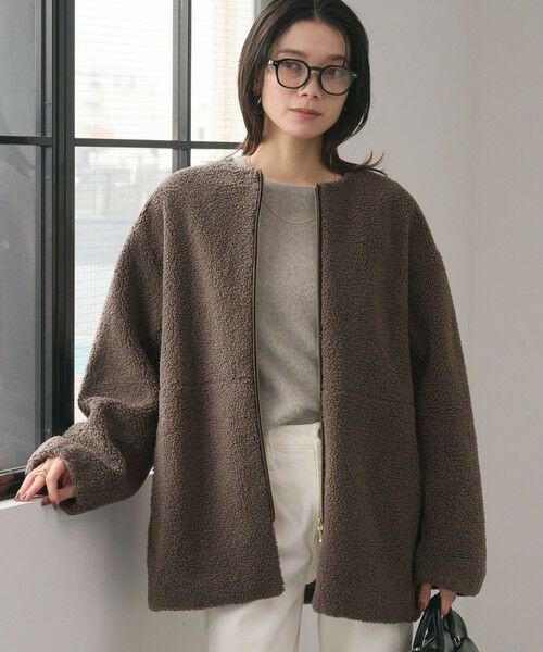 green label relaxing / グリーンレーベル リラクシング ブルゾン | ［size SHORTあり］ボア ノーカラー ブルゾン | 詳細26