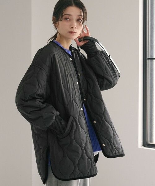 green label relaxing/グリーンレーベル リラクシング ［size SHORTあり］リバーシブル キルティング ブルゾン ウォッシャブル 撥水 BLACK XS-S(SHORT-36)