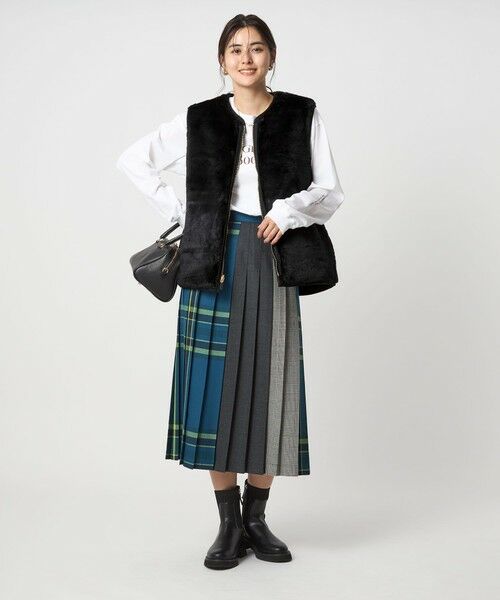 green label relaxing / グリーンレーベル リラクシング ベスト | 【別注】＜Barbour＞コーデュロイ×フェイクファー リバーシブル ベスト | 詳細3