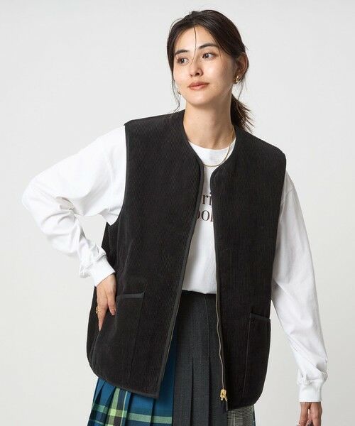 green label relaxing / グリーンレーベル リラクシング ベスト | 【別注】＜Barbour＞コーデュロイ×フェイクファー リバーシブル ベスト | 詳細5