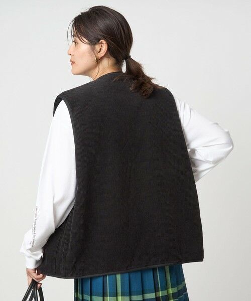 green label relaxing / グリーンレーベル リラクシング ベスト | 【別注】＜Barbour＞コーデュロイ×フェイクファー リバーシブル ベスト | 詳細6