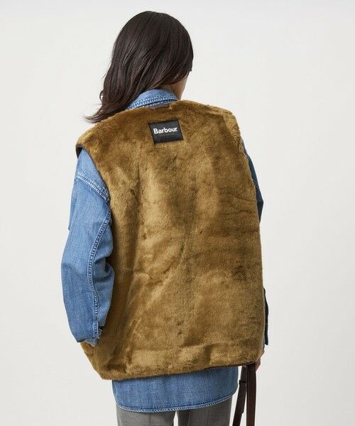 green label relaxing / グリーンレーベル リラクシング ベスト | 【別注】＜Barbour＞コーデュロイ×フェイクファー リバーシブル ベスト | 詳細12