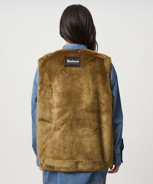 green label relaxing / グリーンレーベル リラクシング ベスト | 【別注】＜Barbour＞コーデュロイ×フェイクファー リバーシブル ベスト | 詳細21