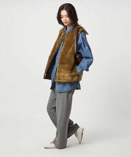 green label relaxing / グリーンレーベル リラクシング ベスト | 【別注】＜Barbour＞コーデュロイ×フェイクファー リバーシブル ベスト | 詳細14